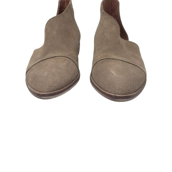 Free People Royale Flat Ankle Bootie D'Orsay Cut Out Shootie Suede Leather 37.5 - Picture 4 of 11